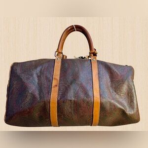Vintage Etro Paisley Weekender / Duffle Bag – Made in Italy